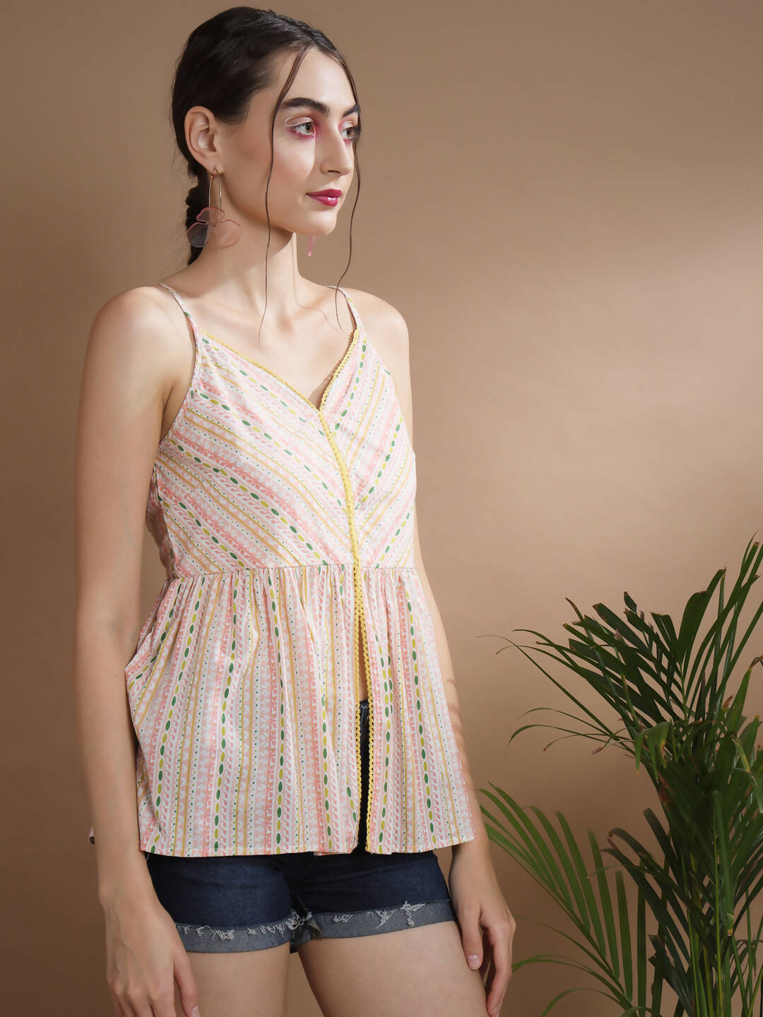 Myshka Women's Multi Printed Sweetheart Neck Top - Distacart