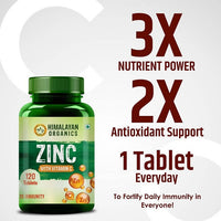 Thumbnail for Himalayan Organics Zinc With Vitamin C Tablets: 120 Tablets Online
