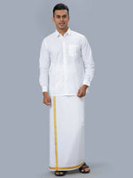 Thumbnail for Ramraj Cotton Mens Full Sleeve Formal 100 % Cotton White Shirt - Distacart