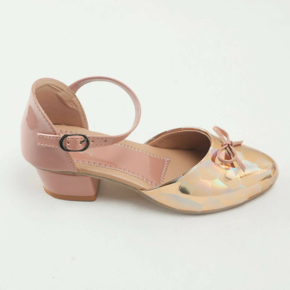 Tiny Bugs Girls Party Wear Ballerinas Heels - Peach - Distacart