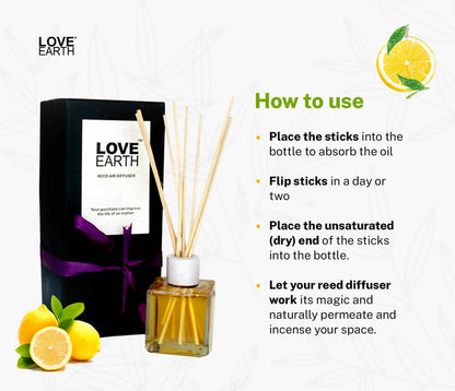 Love Earth Reed Diffuser- Lemon - Distacart
