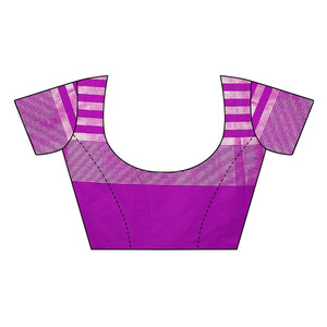 Vamika Purple Cotton Silk Weaving Saree (Twitter Purple) - Distacart