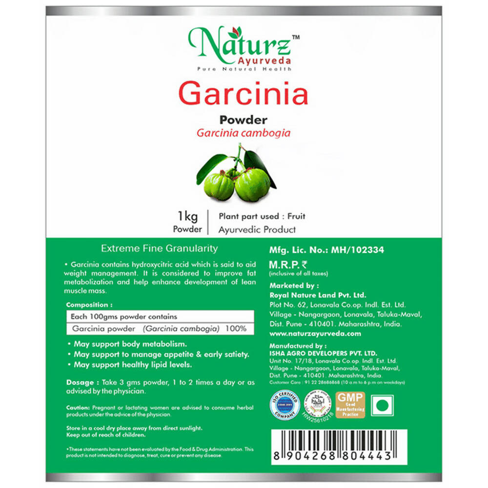 Naturz Ayurveda Garcinia Powder - Distacart