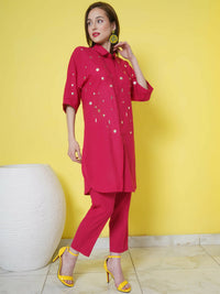 Thumbnail for Women Republic Pink Cotton Embellished Kurta Set - Distacart