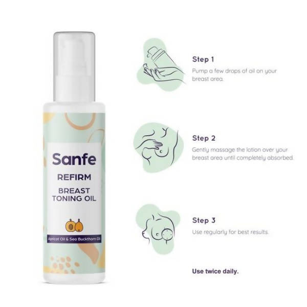 Sanfe Refirm Breast Toning Oil + Retone Nipple Depigmenting Serum Combo