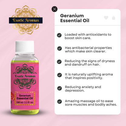 Exotic Aromas Geranium Essential Oil - Distacart