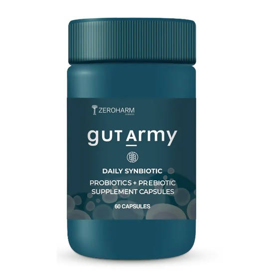 Zeroharm Gut Army - Prebiotic & Probiotic Capsules - Distacart