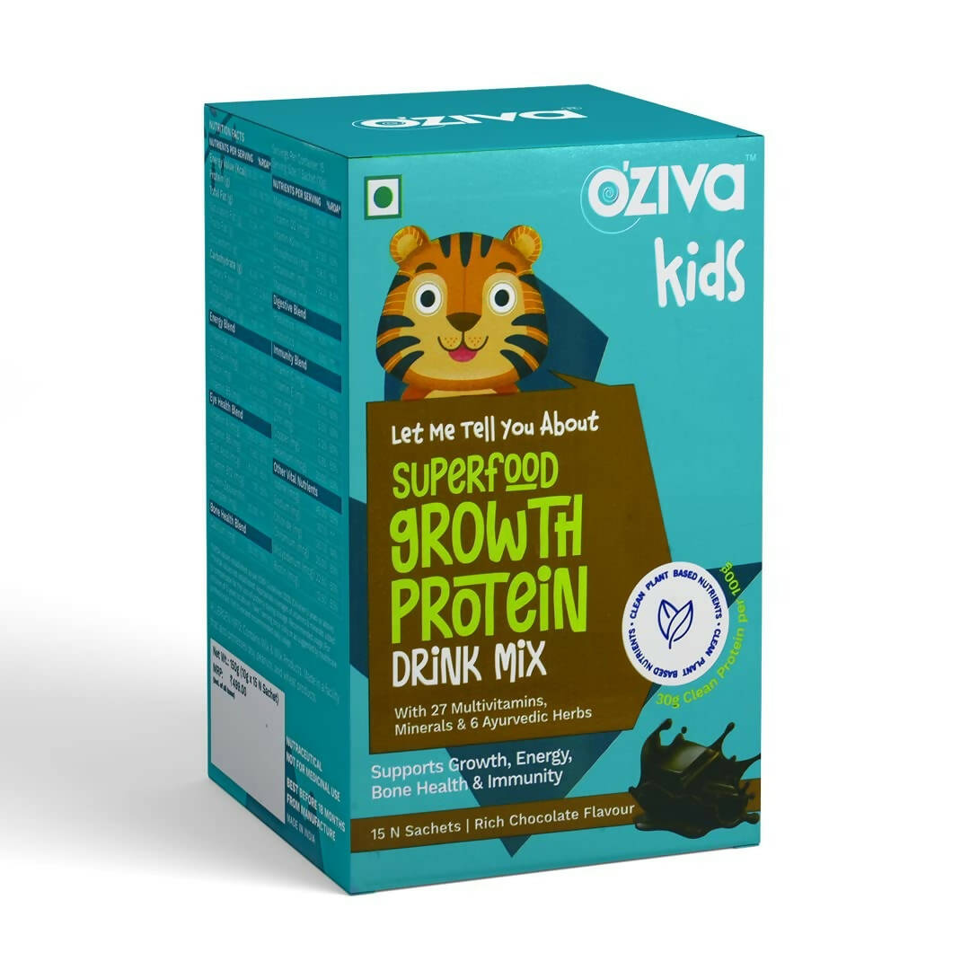 OZiva Kids Superfood Growth Protein Drink Mix - Distacart