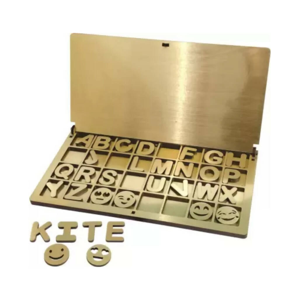 Kraftsman Wooden Portable English Alphabets Learning Game | Educational Toys | Montessori Games - Distacart