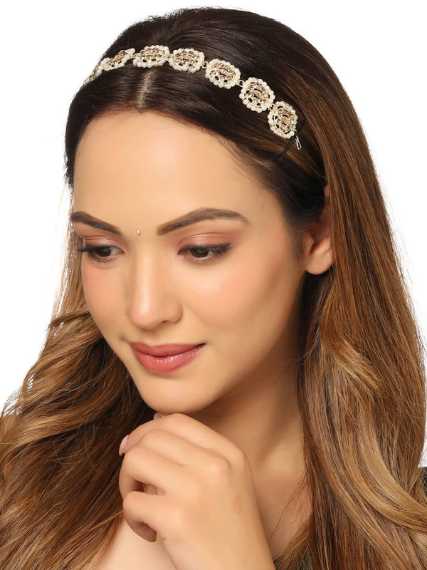 NVR Women's Gold-Plated Traditional Trending Matha Patti - Distacart