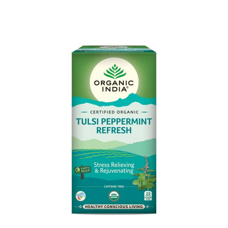 Organic India Tulsi Peppermint Refresh Tea Bags