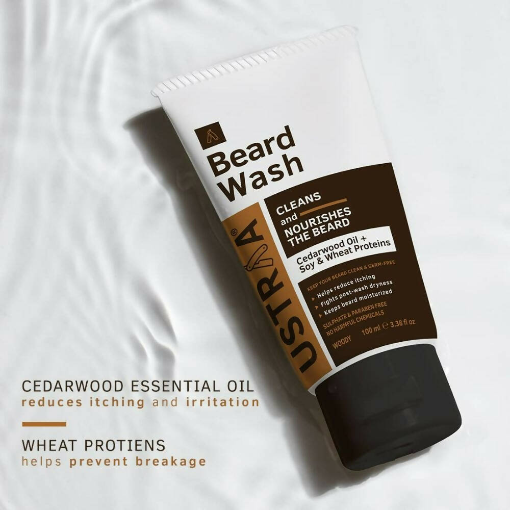 Ustraa Beard Wash (Woody) - Distacart