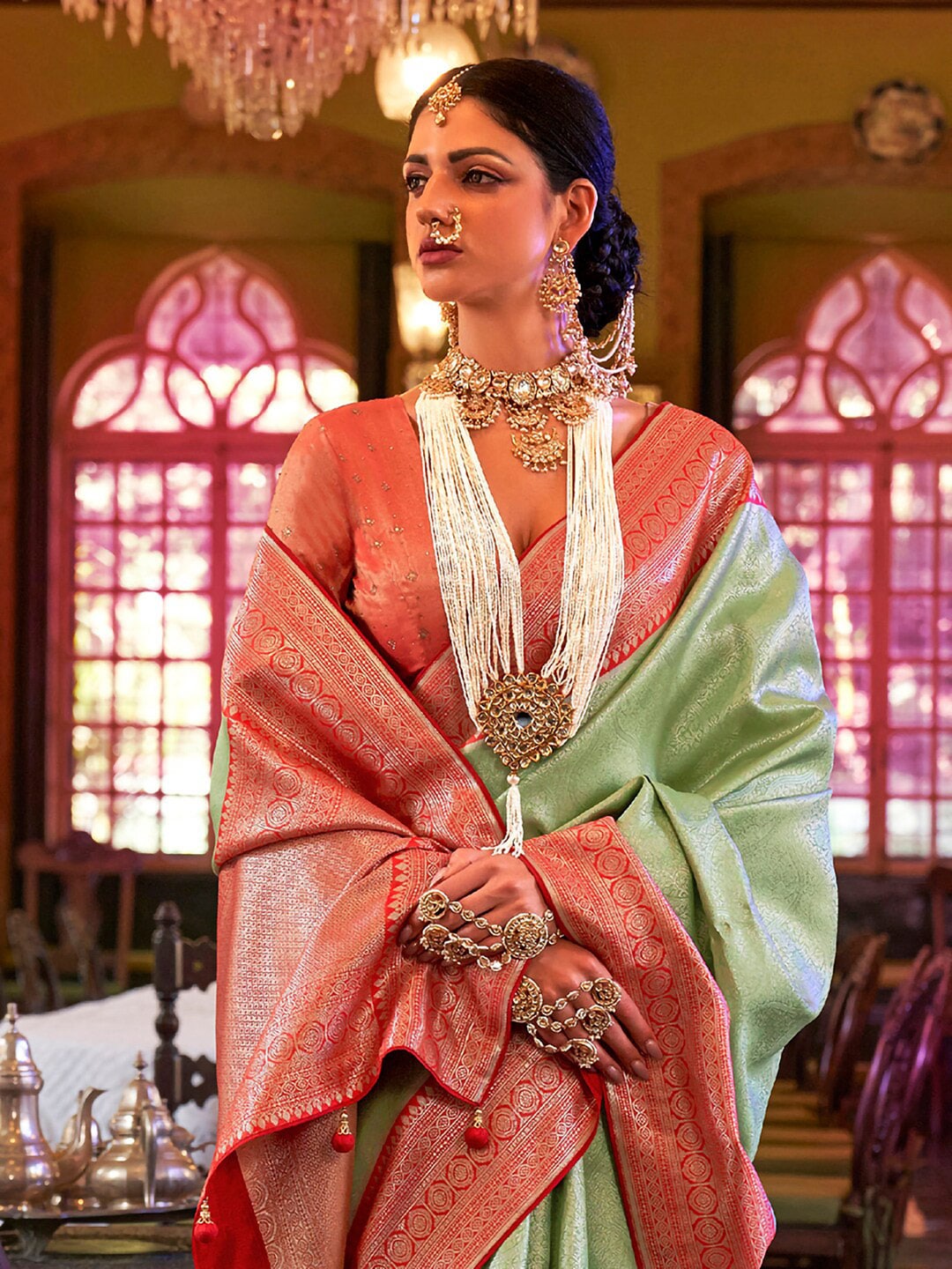 Anouk Woven Design Zari Silk Blend Kanjeevaram Saree - Distacart