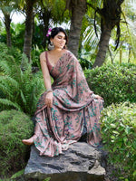 Thumbnail for Kalini Floral Printed Saree - Distacart
