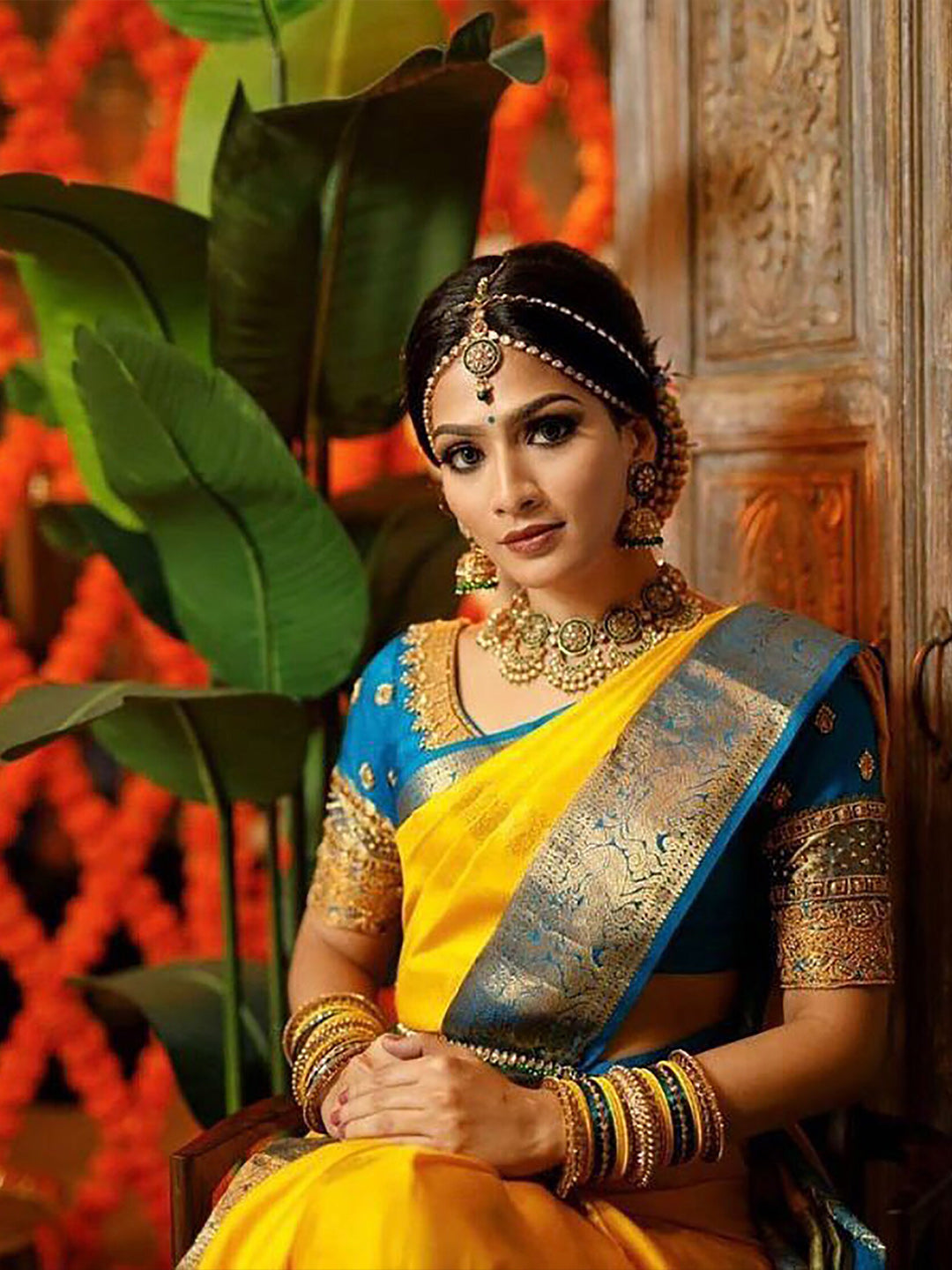 Kalini Ethnic Motifs Woven Design Zari Silk Cotton Banarasi Saree - Distacart