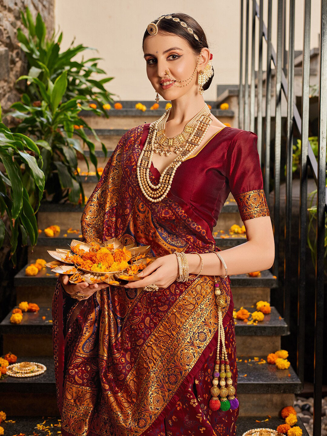 Kalini Woven Design Zari Patola Saree - Distacart