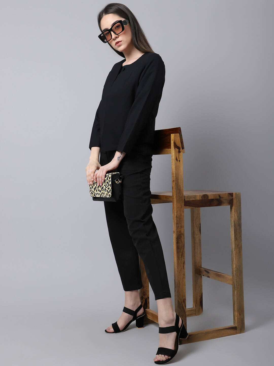 Even Apparels Black Polywool Open Front Statement Women's Jacket - Distacart