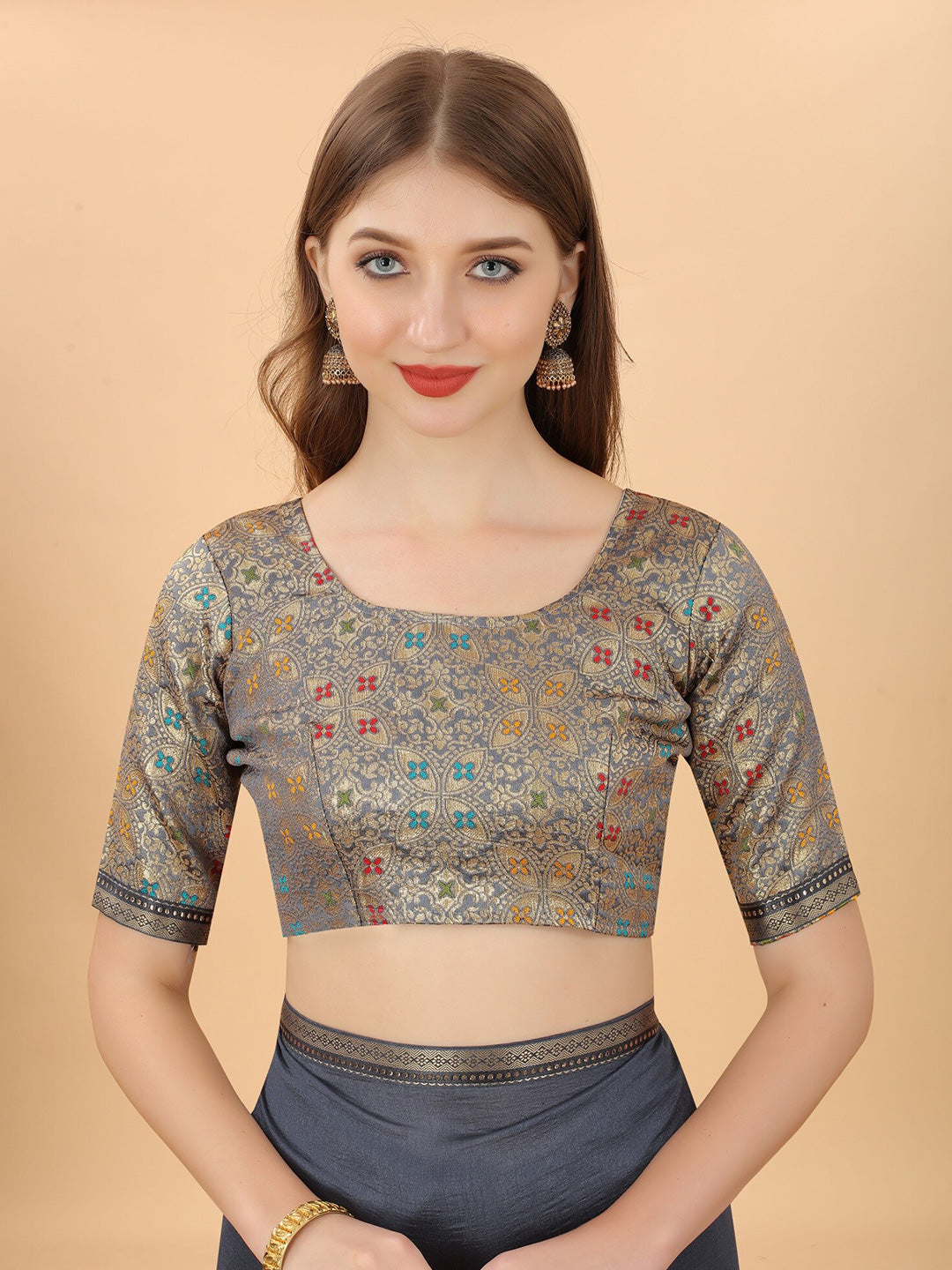 Kalini Women Grey & Gold-Toned Pure Silk Saree - Distacart