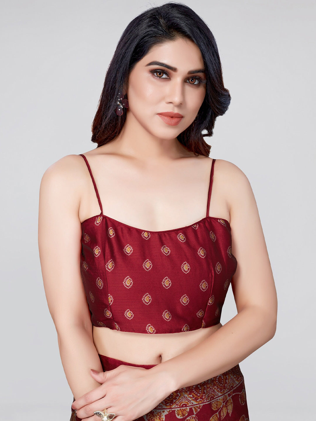 Kalini Women Red & Yellow Floral Saree - Distacart