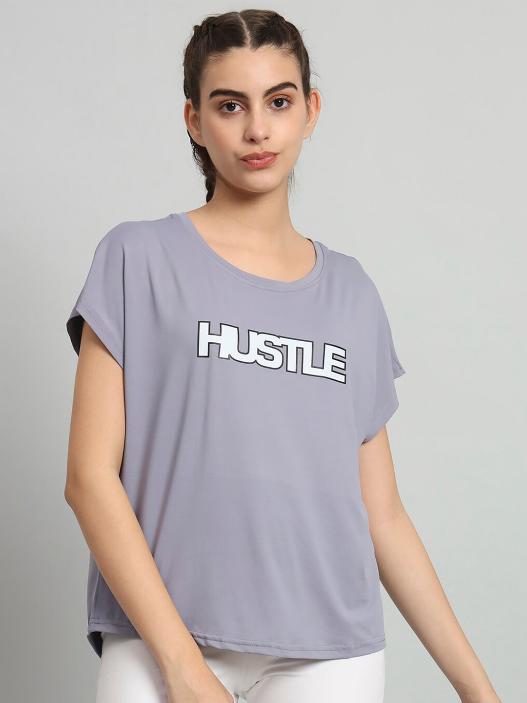 MKH Typography Printed Extended Sleeves Dri-Fit Relaxed Fit T-shirt - Distacart