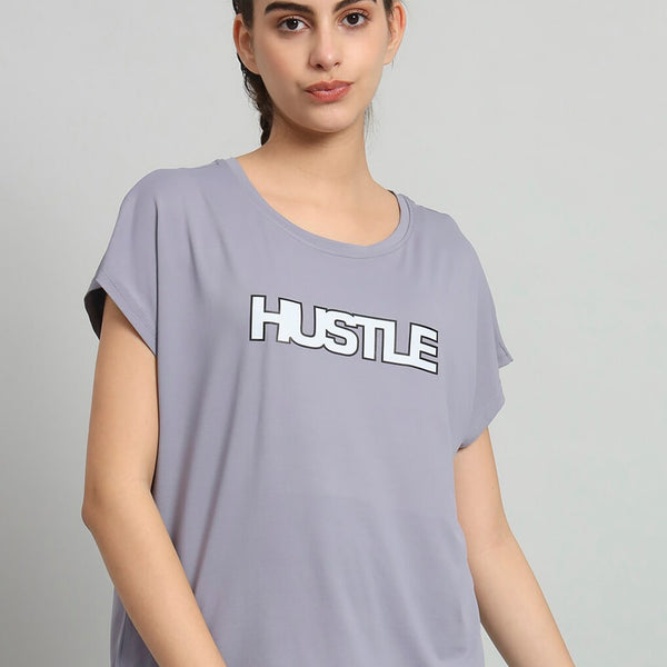 MKH Typography Printed Extended Sleeves Dri-Fit Relaxed Fit T-shirt - Distacart