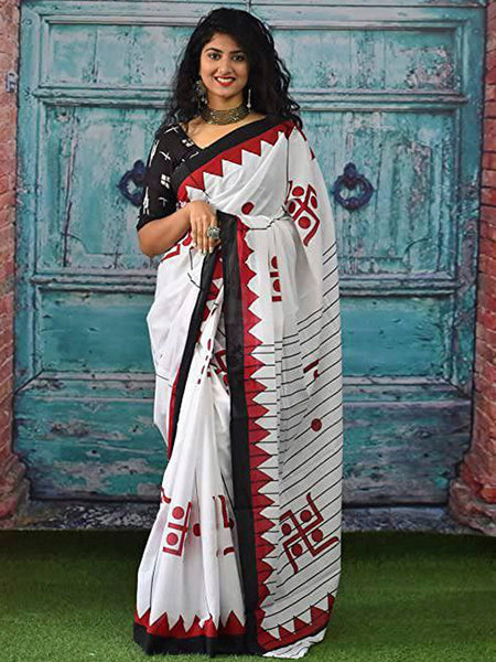 Kalini Ethnic Motifs Printed Pure Cotton Saree - Distacart