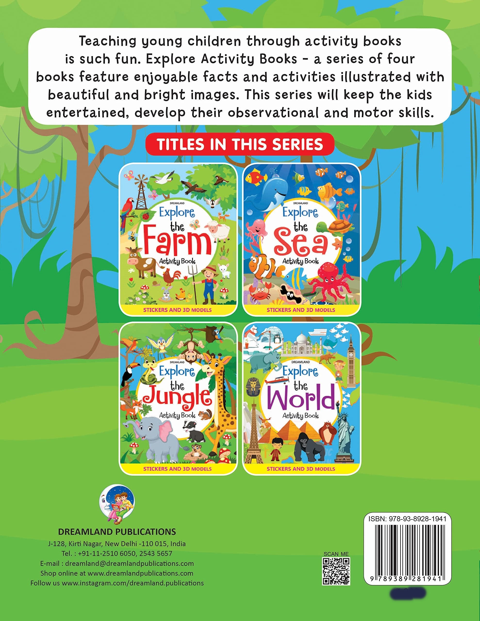 Dreamland Explore the Jungle Activity Book with Stickers and 3D Models - Distacart