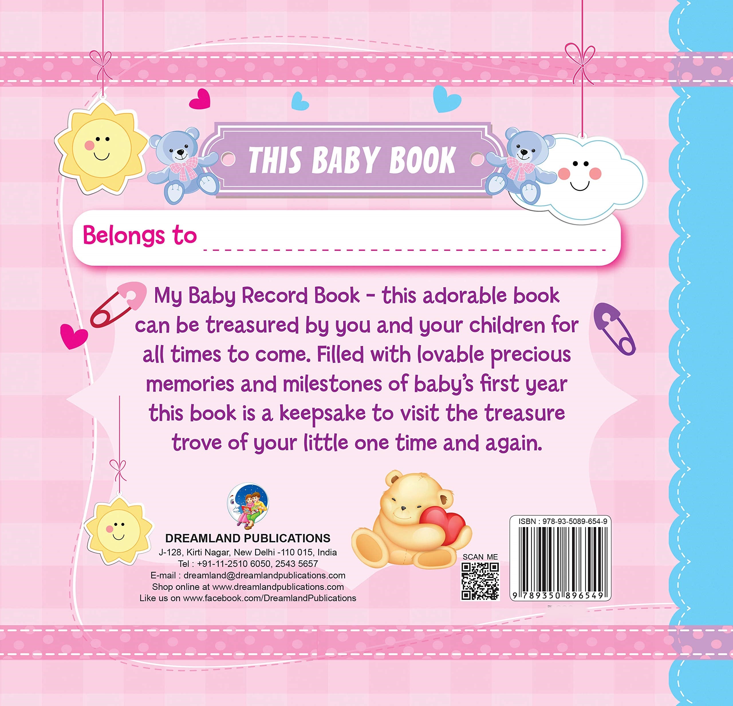 Dreamland My Baby Record Book - Distacart