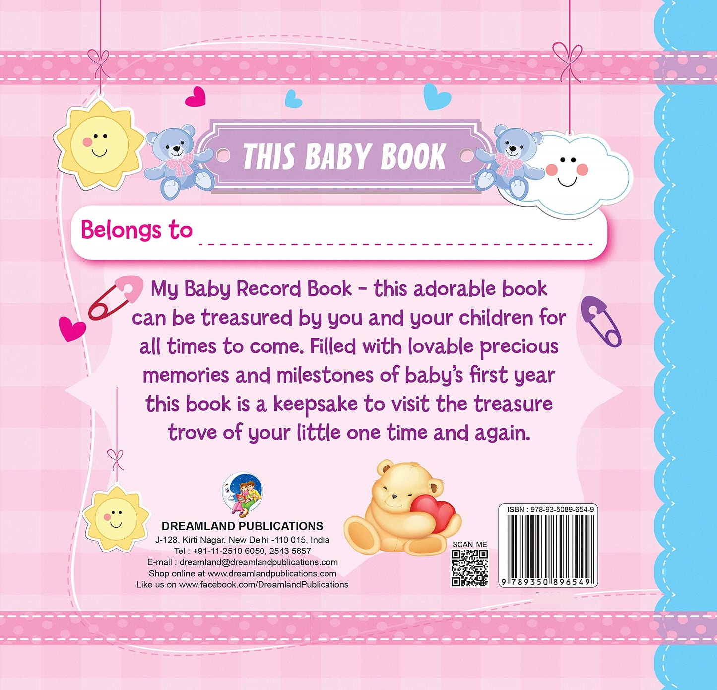 Dreamland My Baby Record Book - Distacart