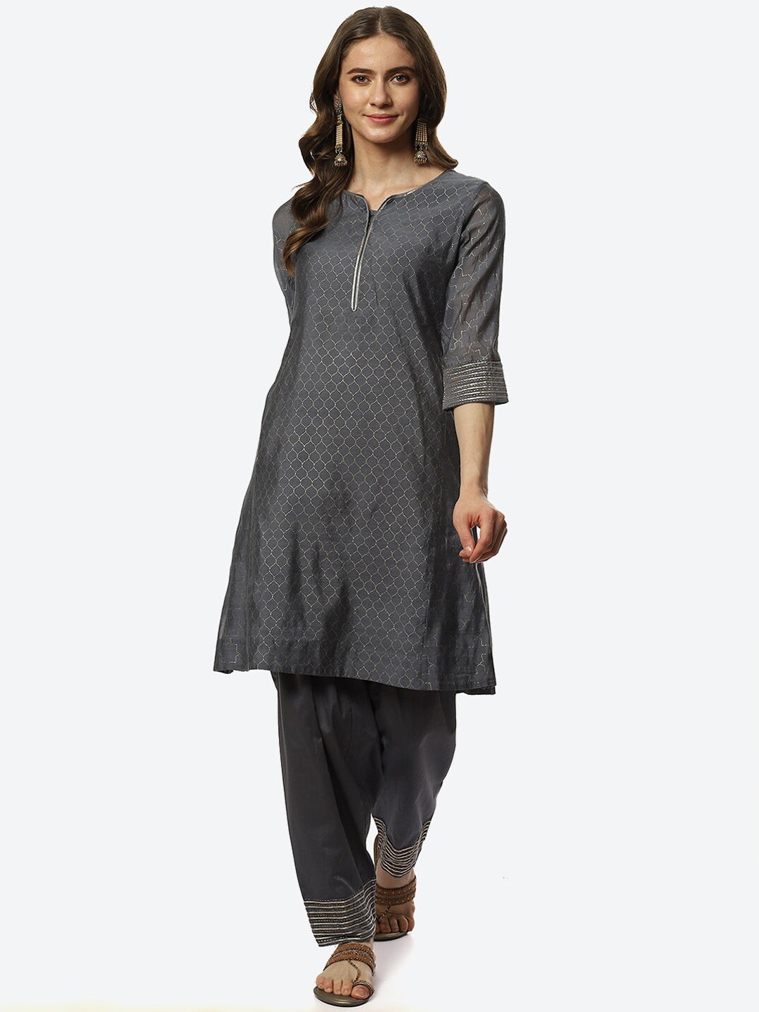 Biba Women Printed Kurta with Salwar - Distacart