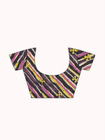 Thumbnail for Tikhi Imli Brown Striped Ruffled Ready To Wear Saree - Distacart