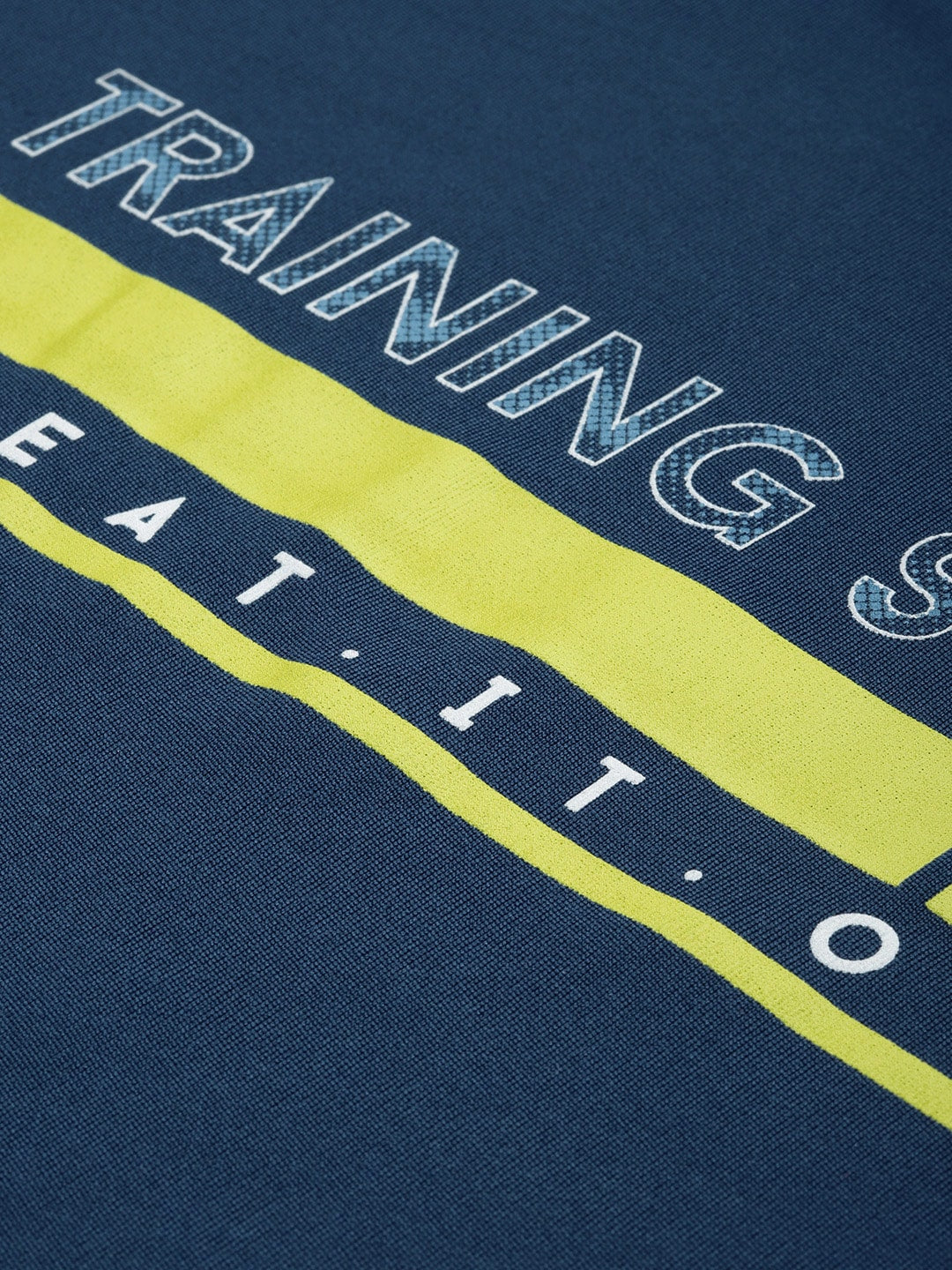 HRX By Hrithik Roshan Training Men Blue Rapid-Dry Typography Training Tshirts - Distacart