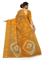 Thumbnail for Kalini Bandhani Zari Art Silk Half and Half Mysore Silk Saree - Distacart
