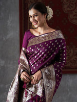 Thumbnail for Mitera Ethnic Motifs Woven Design Zari Kanjeevaram Saree - Distacart