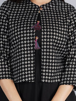 Thumbnail for Kalini Women Black Geometric Printed Anarkali Kurta - Distacart