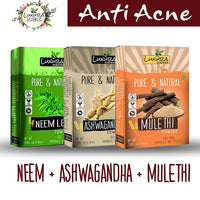 Thumbnail for Luxura Sciences Natural Skin Care for Anti Acne - Neem + Ashwagandha + Mulethi - Distacart