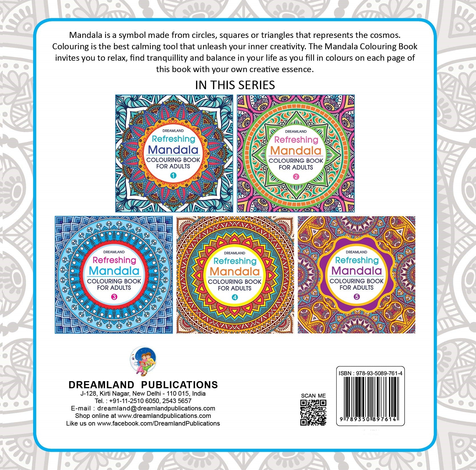 Dreamland Refreshing Mandala- Colouring Book for Adults Book 2 - Distacart