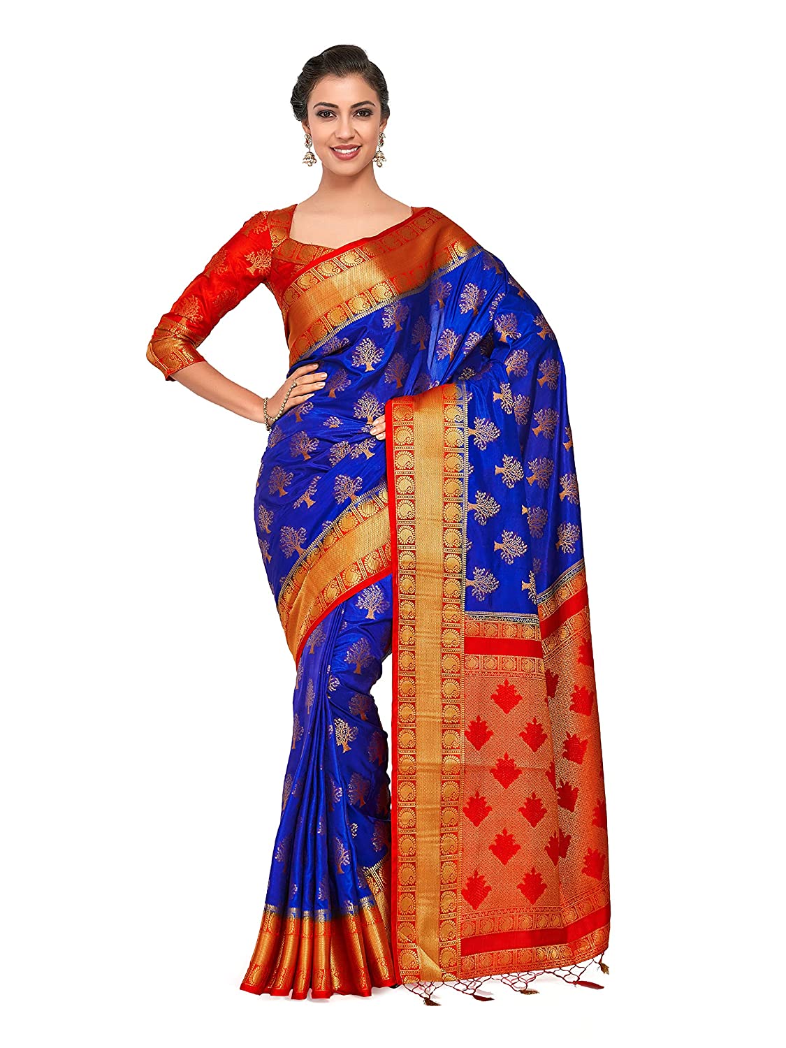 Red Woven Art Silk Saree With Blouse  Naishu Trendz  4070663