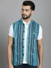 Even Apparels Nehru Jacket With Welt Pockets - Blue - Distacart
