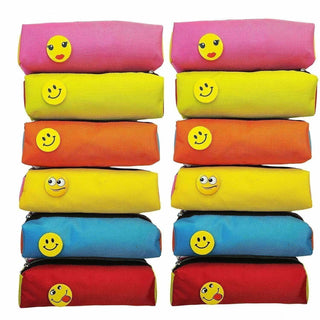Bright Colour Multipurpose Smiley Pen Pencil Pouch Case - Distacart