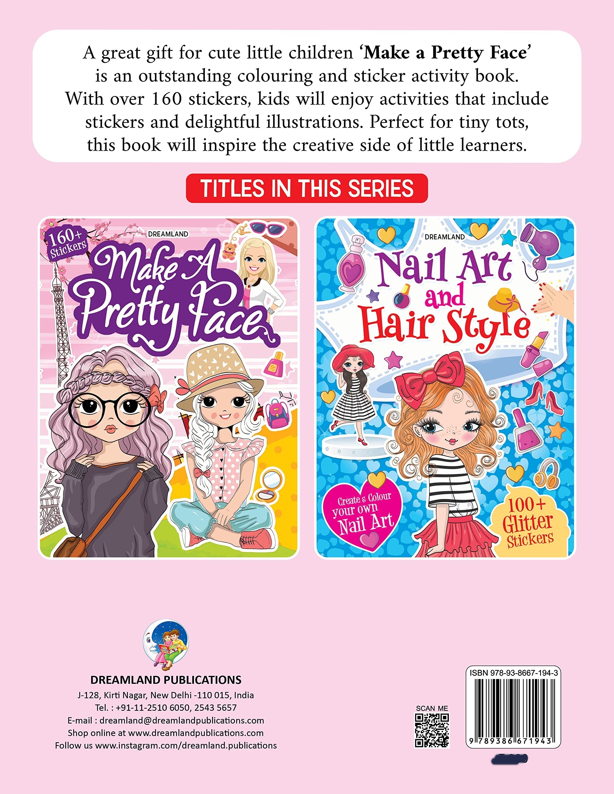 Dreamland Make A Pretty Face with 100+ Stickers - Distacart