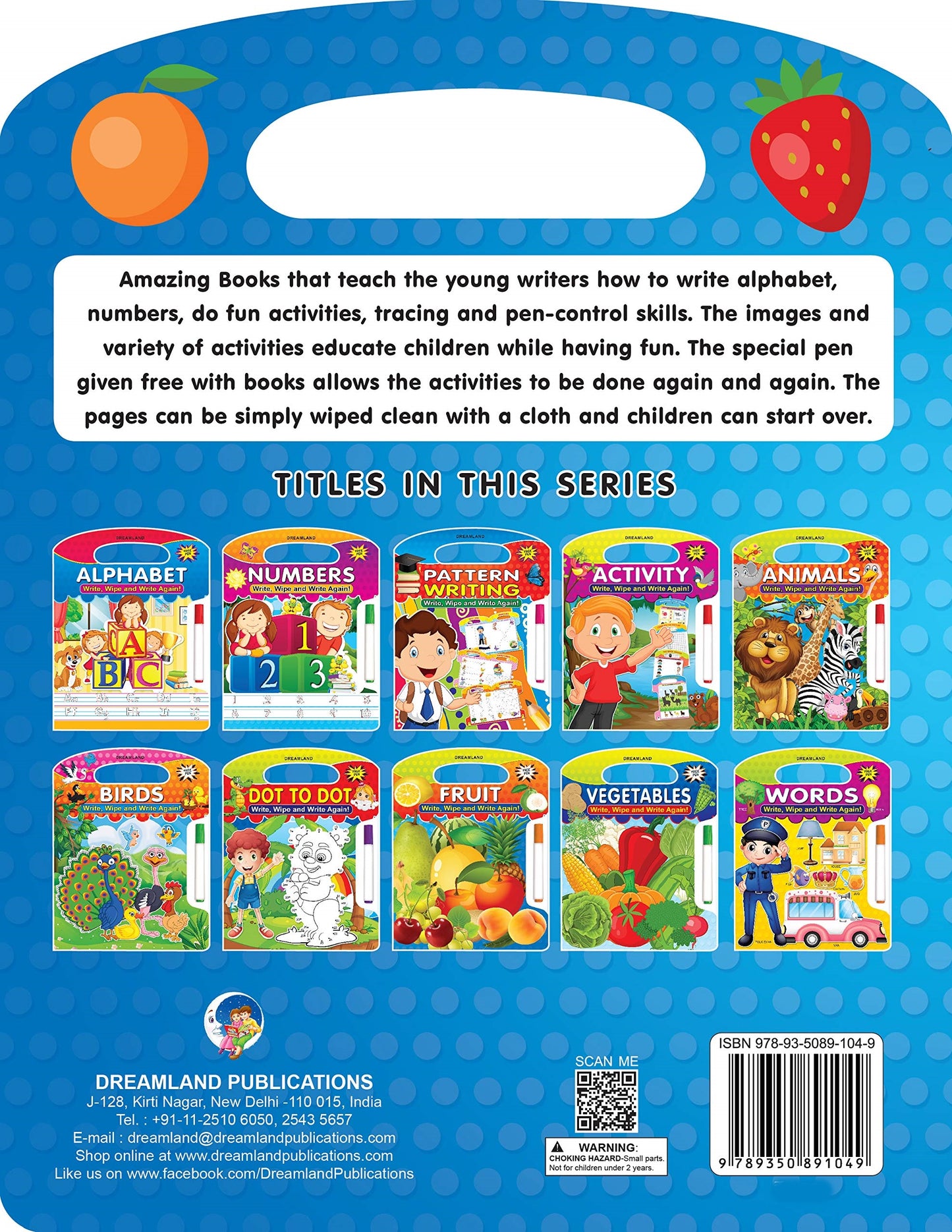 Dreamland Write and Wipe Book - Fruit - Distacart