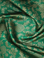 Thumbnail for Shades of Green Floral Designbanaras Semi Silk Saree By Gayathri Reddy Designer Studio - Distacart
