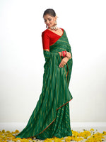 Thumbnail for Sangria Striped Gotta Patti Saree - Distacart