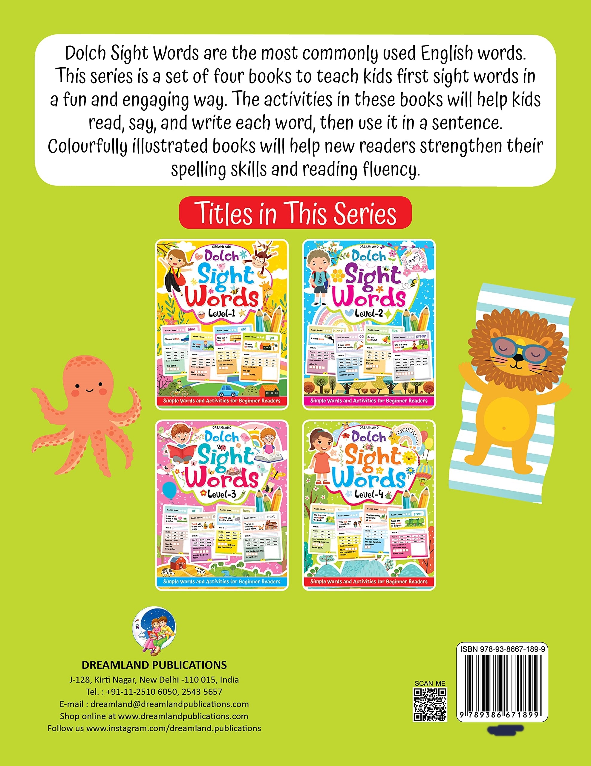 Dreamland Dolch Sight Words Level 1- Simple Words and Activities for Beginner Readers - Distacart