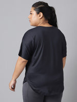 Thumbnail for MKH Plus Size Typography Printed Dri-FIT Sports T-Shirt - Distacart