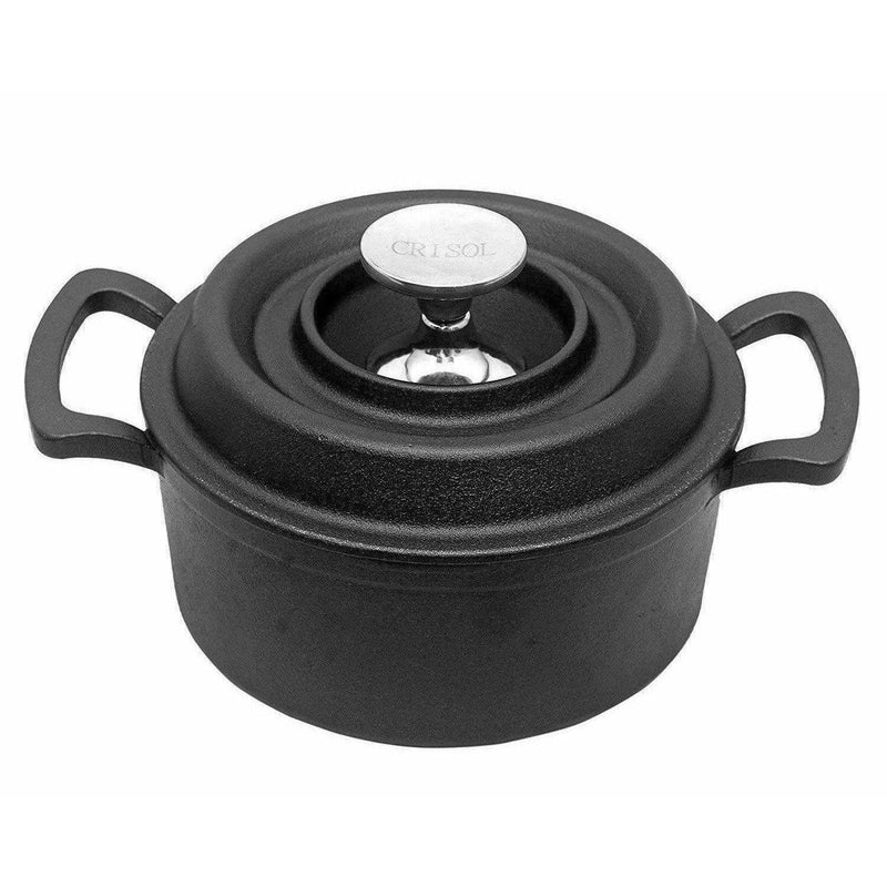 Non Stick Cast Iron Dutch Oven Cookware Black - Distacart