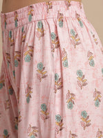 Thumbnail for Kalini Floral Printed Empire Gotta Patti Pure Cotton Kurta With Sharara & Dupatta - Distacart