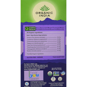 Organic India Tulsi Sleep Tea (25 Tea Bags) -Ingredients