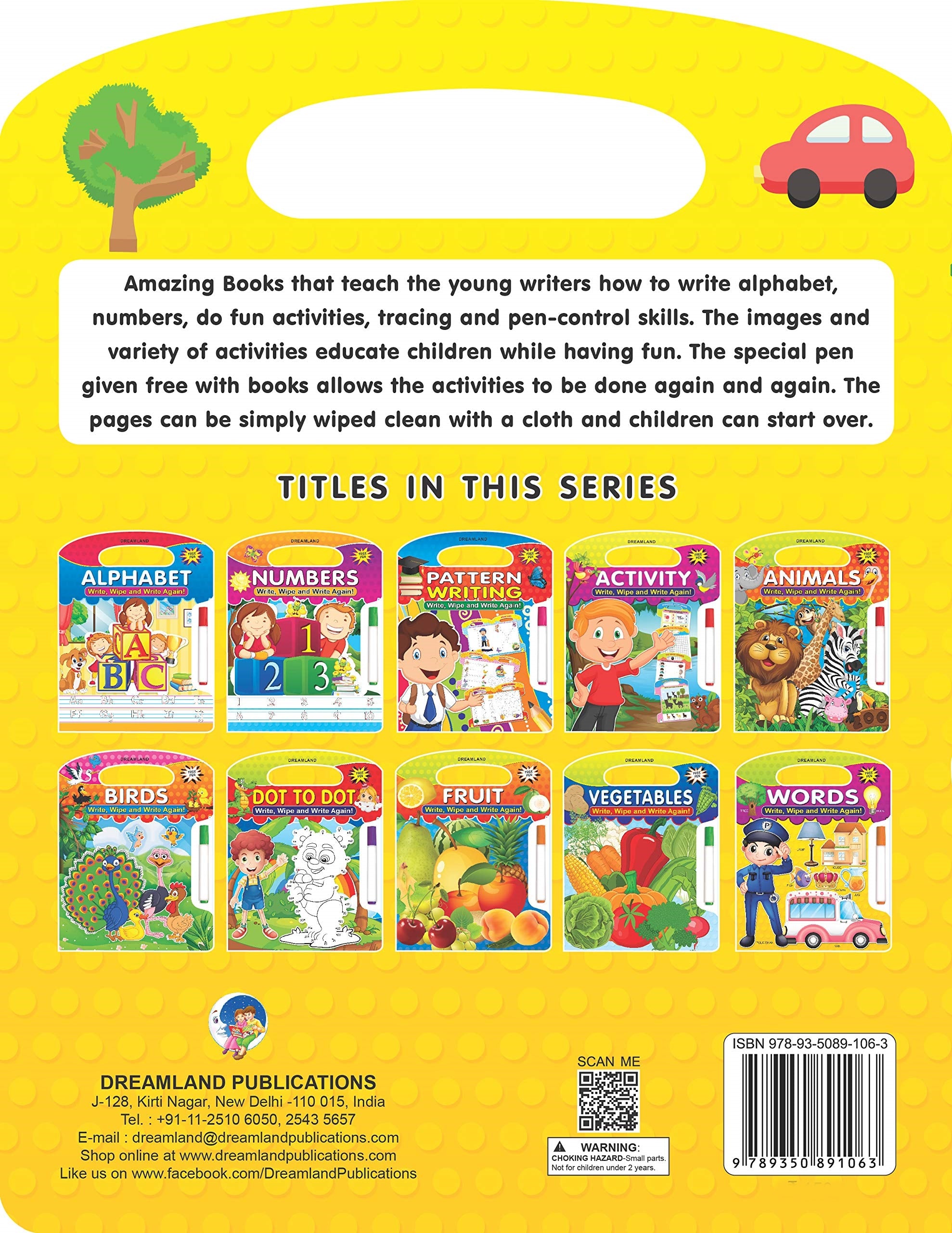 Dreamland Write and Wipe Book - Words - Distacart